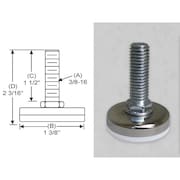 S & W MANUFACTURING Lvling Mount, Nyl Base, 5/16-18" WG3-16-15